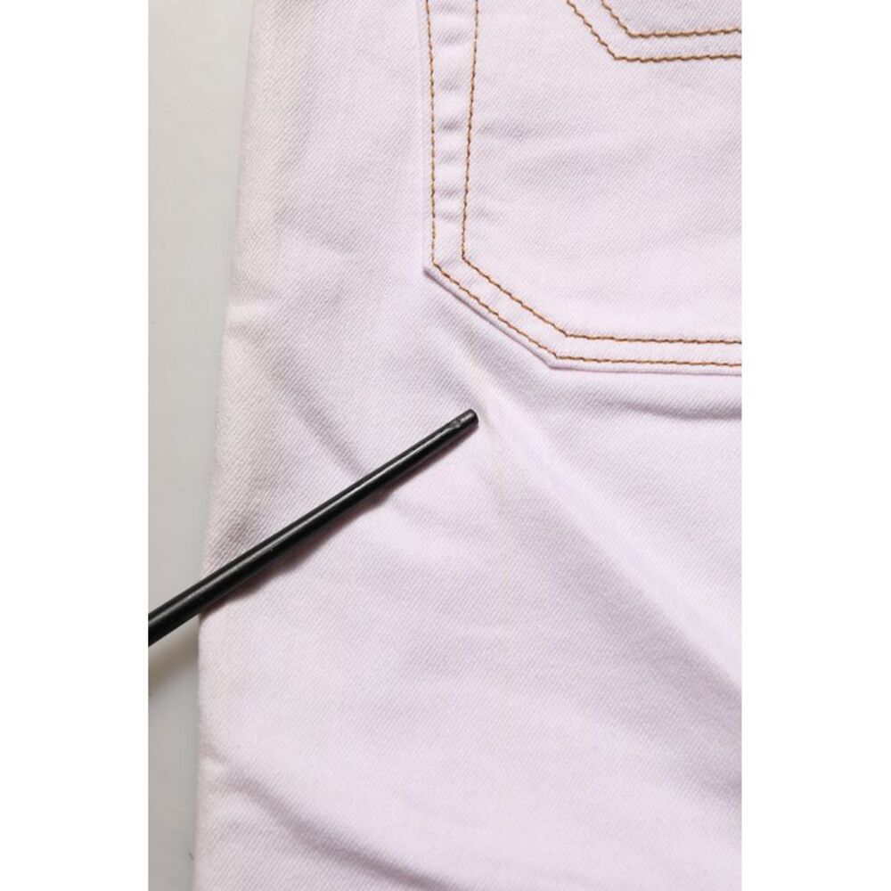 Jeckerson Light Pink Cotton Mid Waist Denim Trouser Women's Jeans